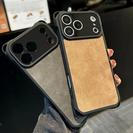 Luxury Large-view Drone-shaped Phone Case for IPhone 17 13 14 15 16 Pro Max 16 Plus Soft PU Leather 