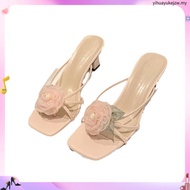 Flower High Heels Women's Open Toe Heels Rubber PU