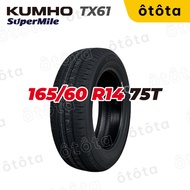 Kumho car tire 165/60 R14 75T VN SuperMile TX61 - Genuine (165/60R14, 165 60 R14)