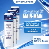 Durex KY Jelly Personal Lubricant 100g x 3pcs Pelumas Pria dan Wanita