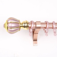 ST/🏅Ai Lauder Curtain Rod Roman Rod Thickened Aluminum Alloy Full Set Finished Product Single Rod Double Rod Top Mounted