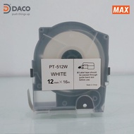 PT-512W Core cage printer tape MAX LM550A, LM550E, 12mm x 16m, white