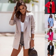 Women's Double-Breasted Slim Fit Blazers - Perfect for Spring/Autumn | Stylish Office Wear | Availab