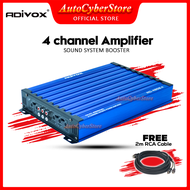 ADIVOX 4 Channel High Performance Power Amplifier Car 1600WATTS Suitable for car Speaker and Subwoofer 4-CH Car Audio