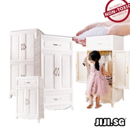 (JIJI SG) Kids RIGEL PP Wardrobe / Kids Cupboard / PP plastic safety wardrobe / Drawers / Cabinets