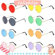 SOLIGHTER Round Sunglasses Hippie Fashion Party Circle Glasses