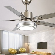 52 Chandelier Ceiling Fan Lamp High Wind Dining Room Household Living Room Electric Fan Large with 6