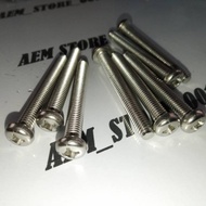 Baut JP M6 X 50 (5cm) stainless 304 pan screw
