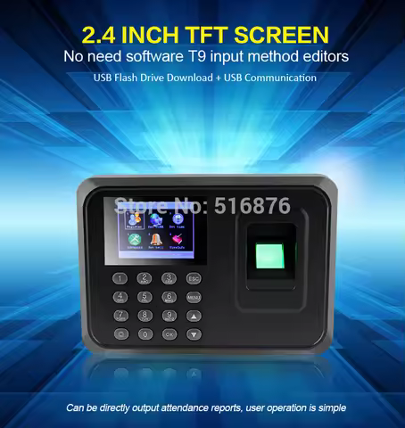 Biometric Fingerprint Time Attendance Time Clock Recorder Employee Digital Electronic Attendance Mac
