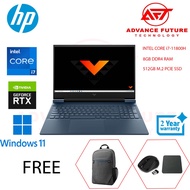 HP VICTUS GAMING 16-D0159TX 16.1" FHD 144Hz Gaming Laptop Blue ( I7-11800H, 8GB, 512GB SSD, RTX3050Ti 4GB, W11 )