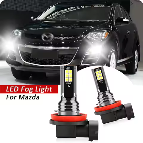 2pcs For Mazda 5 3 2 DE DH DL DJ 6 GH GJ CX-5 2011-2016 CX-7 2006-2014 CX-9 MX-5 Car LED Fog Light B