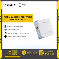 Sạc dự phòng chân cắm PISEN QUICK High Power Box (Lightning&Type-C ) 10000mAh 22.5W hỗ trợ vừa là sạ