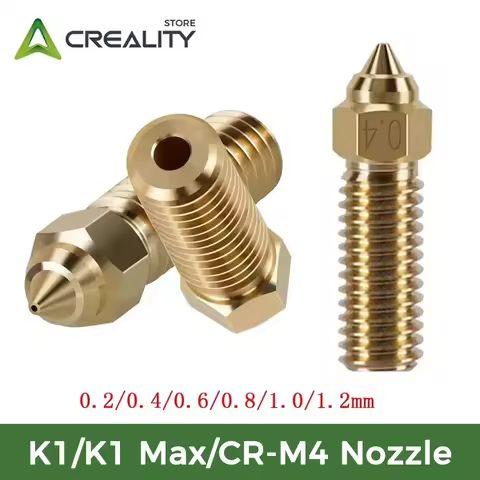 Creality K1/K1 Max/CR-M4 Nozzle 1pcs Brass High-speed 3D Printer Nozzles 0.2/0.4/0.6/0.8/1.0/1.2mm F