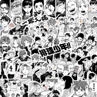 Set of 68 Haikyuu Volleyball King Stickers black and white anime and manga decorative stickers