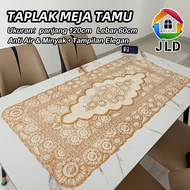 JieLiDa Beautiful Flower Style Guest Tablecloth Size 120x60cm Premium Gold & Silver Dining Table Mat