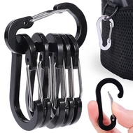 6PCS Durable Backpack Spring Buckle / Multifunctioanl Outdoor Camping Survival Hook Clip / Mini Portable Anti-Theft Carabiner / Mountain Climbing Buckle Keychain