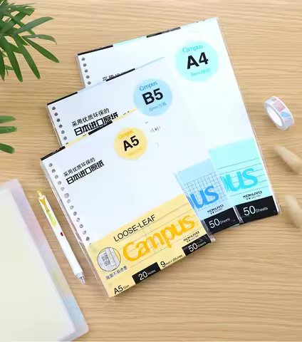 1pc KOKUYO Campus Note Book A4 Loose Leaf Inner Core 50 Sheets Notebook Blank Dotted Line Student St