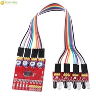 LONTIME Infrared Reflection Sensor, 4 Channel 3.3V-5V DC Infrared Tracking Module, Detection Module 