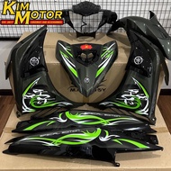 COVERSET LC135 V6 V7 ORIGINAL VELOZI 135LC JUPITER MX KANJI ARMY GREEN HIJAU LUMUT