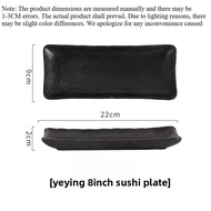 Creative 8-inch Rectangular Ceramic Sushi Plate Ideal for Japanese Cuisine and Dessert Display in Sp