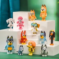 8/12 Pcs Bluey Family and Friends Bingo Bandit Chilli Playtime Bluey Action Figure Model Toys Collec