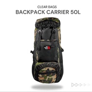 Tas Backpack Carrier 50 liter Anti Air Bahan Dinir Premium Murah