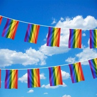 Rainbow Flag Colorful LGBT PRIDE Pendant Pennant Bunting String Flags