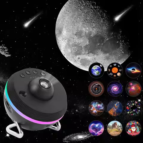 Galaxy Meteor Projector Night Light Lamp 360° Rotary Planetarium Projector 4K HD Star Projector For 