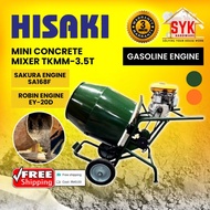 SYK Free Shipping Gasoline Engine Mini Concrete Mixer Simen TKMM-3.5T Cement Mixer Mesin Bancuh Sime