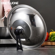 Onetwone 304 Stainless glass Wok Lid pan cover Standable Universal Pan lid 32cm/34cm/36cm explosion-proof Durable pan Lid Wok cover