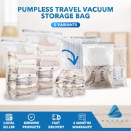 Pumpless Travel Vacuum Storage Bag – Reusable Space-Saving Organizer Compression for Clothes
