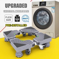 【Pre-assembled】 Heavy Duty Flexible Adjustable Universal Mobile Base / Washing Machine Stand / Washing Machine Base / Washing Machine Rack / Washing Machine Wheel / Fridge Stand / Trolley / Rak Barang Serbaguna / Tapak Mesin Basuh 洗衣机底座 冰箱底座