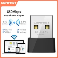 【Lowest Price】COMFAST CF-811AC 650Mbps WiFi Adapter 2.4G+5.8GHz Dual