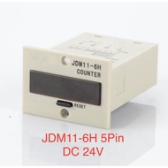 Counter JDM11-6H DC 24V 5 Pin JDM11 6H 6 Digit Display Electronic Industrial Mechanical Electric Cou