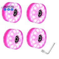 4 Roller Skate Wheels 58mm X 32mm  Quad Roller Roller Skate Wheels with Wrench Outdoor Light Up Whee