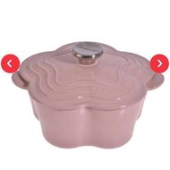 Lc Le Creuset Cocotte Fleur 花型 淺粉紅 鑄鐵鍋 廚具 煲 瓦煲