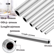 6061 Aluminium Pipe Length 250mm/500mm OD 5~20mm Inner Dia 2mm~16mm Straight Round Aluminum Alloy Tu
