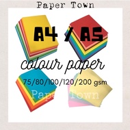 COLOUR PAPER / WHITE CARD PAPER A5/A4 100SHEETS 80GSM