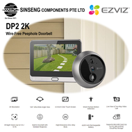 EZVIZ Doorbell DP2 NEW 2K Version Wire-free Wireless Peephole DoorView Battery Operated Wireless Doo