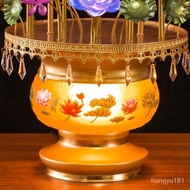 WJGlass Buddha Worship Flower Pot Lotus Lamp Pilot Lamp Buddha Worshiping Lamp Buddha Front Buddha Worshiping Lamp Lotus
