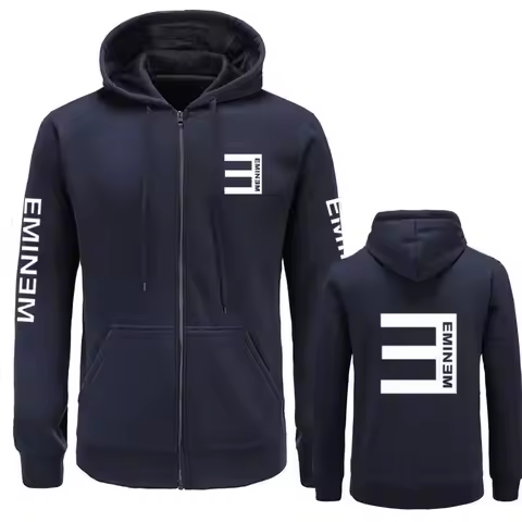 Rapper Eminem Music Album men Hoodies World Tour Graphic Hoodie Men Women Fashion Hip Hop zipper Hoo