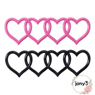 JONY  Love Heart Logo, 8.58*2.76in ABS Rear Trunk Emblem, Car Replacement Black,Pink Car Exterior Em