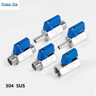 304SS mini ball valve PN63 Barb 8 10 12mm Tube ID switch valve 1/4 3/8 1/2 Male Female Thread