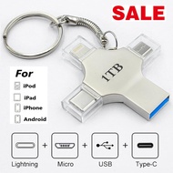 ✷ஐ4in 1 OTG USB Flash Drive 16GB 32GB Pendrive 64GB Type-C USB Stick 128GB 256GB Memory Stick For Phone Android PC 512G