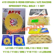 ( 1 SET O-RING 415 ) LC135/RXZ/125Z ZR/Y125ZR/SRL110/Y16 Y15 4-LUBANG 415H CHAIN ORING RANTAI SPROCK