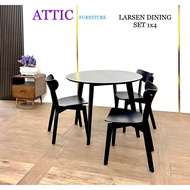 Dining Table Set/Meja Makan Set 1x4/ATTIC FURNITURE MU LARSEN DINING SET 1x4