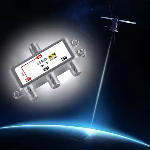 3 in 1 3 Way Satellite Splitter TV Cable Signal Mixer 4K8K 10-3224MHz SAT/ANT Diplexer Satellite Sep