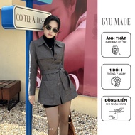 [On sale] GYOMADE short coat made of high quality cotton, sewn with 2 layers, shoulder pads, elegant