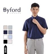 Byford Kemeja Lelaki | Byford Mens Regular Fit Plain Short Sleeve Shirt - 3425015A