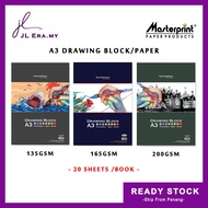 Masterprint A3 Drawing Block | 135 /165 /200 GSM  | DBP-135-A3 /DBP-165-A3 /DBP-200-A3